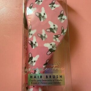 NWT- Pink Dog Pattern Hair Brush